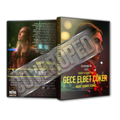 Gece Elbet Çöker - Night Always Comes - 2025 Türkçe Dvd Cover Tasarımı
